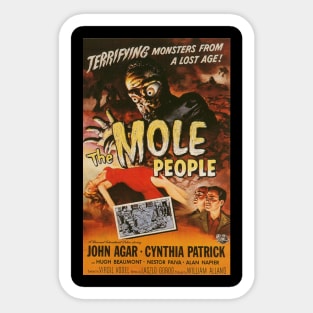 Classic Science Fiction Movie Poster - The Mole People Sticker